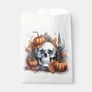 Sachets En Papier Mystic Halloween Gothic Skull Art - Enchantant