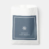 Sachets En Papier Nany Blue Modern Snowflake Baby shower (Devant)