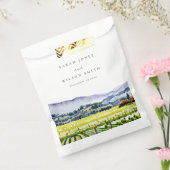 Sachets En Papier Napa Valley Watercolor Vineyard Paysage Mariage (Scellé)