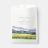 Sachets En Papier Napa Valley Watercolor Vineyard Paysage Mariage (Devant)