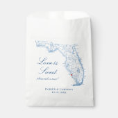 Sachets En Papier Naples Florida Elegant Mariage Carte (Devant)