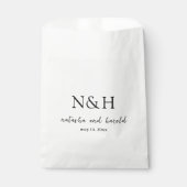 Sachets En Papier Natasha Monogram Mariage moderne (Devant)