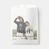 Sachets En Papier Natasha Photo Monogramme Mariage moderne (Devant)