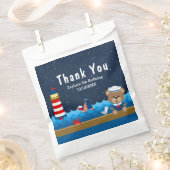 Sachets En Papier Nautique Garçon rouge Anniversaire Merci (Coupé)