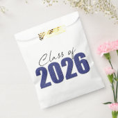 Sachets En Papier Navy Blue Glitter Class of 2026 (Scellé)