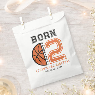 Sachets En Papier Né 2 Ball Basketball 2e fête d'anniversaire