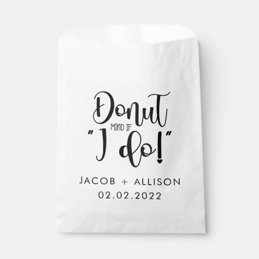 Sachets En Papier ne pensez pas si je fais doughnut moderne mariage  (Devant)