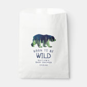 Sachets En Papier Né Pour Être Un Baby shower Sauvage (Devant)