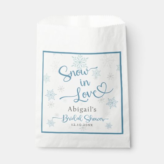SACHETS EN PAPIER NEIGE DANS LA FÊTE DES MARIÉES AMOUREUSE (Devant)