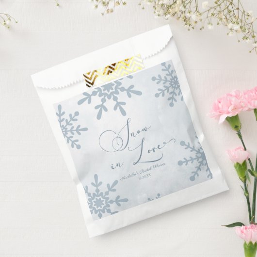 Sachets En Papier Neige en amour hiver Wonderland Fête des mariées (Scellé)
