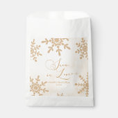 Sachets En Papier Neige en amour hiver Wonderland Fête des mariées (Devant)
