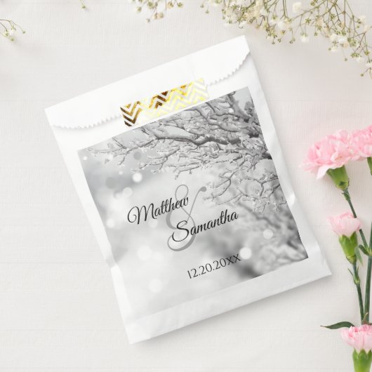 Sachets En Papier Neige et glace étincelantes | Mariage d'hiver (Scellé)