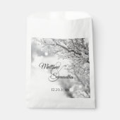 Sachets En Papier Neige et glace étincelantes | Mariage d'hiver (Devant)
