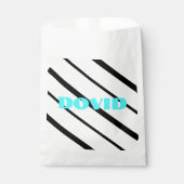 Sachets En Papier Neon noir upsherin pour sac (Devant)