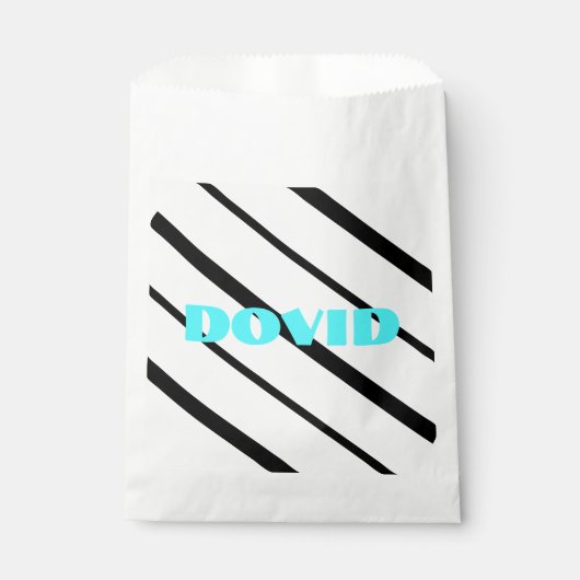 Sachets En Papier Neon noir upsherin pour sac (Devant)