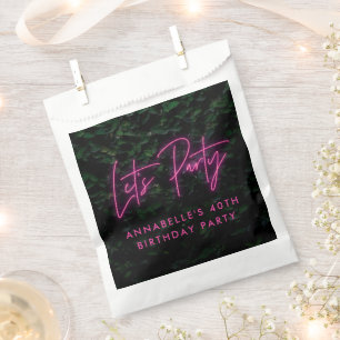Sachets En Papier Neon rose funky moderne laisse party