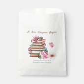 Sachets En Papier New Chapter Begins Romantic Book Theme Floral (Devant)