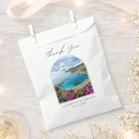 Sachets En Papier Nice Côte d'Azur Mariage Faveur Merci (Coupé)