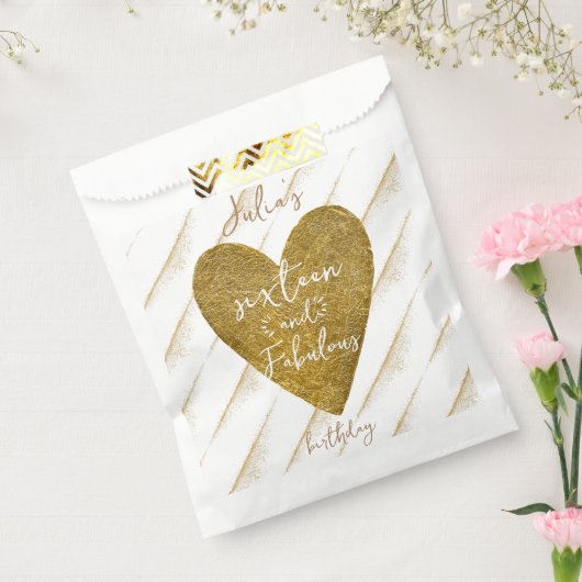 Sachets En Papier N'importe quel âge Seize & Fabulous Gold Parties s (Scellé)