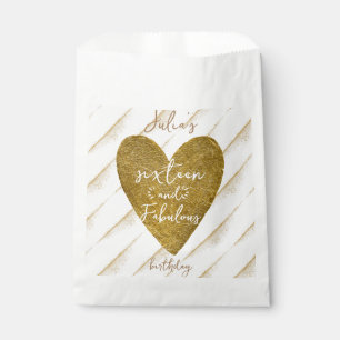 Sachets En Papier N'importe quel âge Seize & Fabulous Gold Parties s