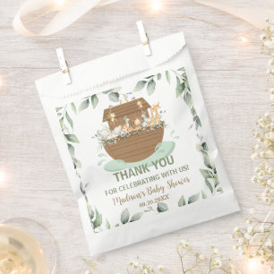 Sachets En Papier Noah's Ark Greenery Baby shower Anniversaire Baptê