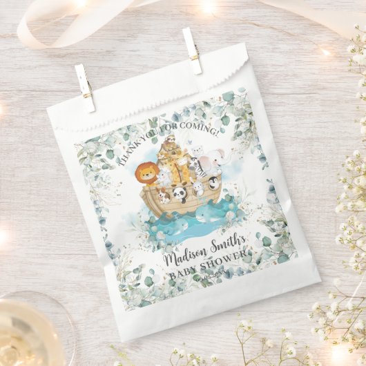 Sachets En Papier Noah's Ark Greenery Baby shower neutre de genre (Coupé)