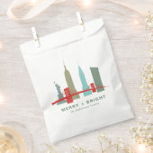Sachets En Papier Noël à New York, Architecture Skyline (Coupé)
