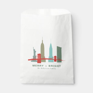 Sachets En Papier Noël à New York, Architecture Skyline