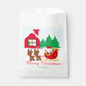 Sachets En Papier Noël à père Noël et Reindeer (Devant)