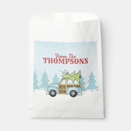 Sachets En Papier Noël Arbre mignon Voiture Flocon de neige Personna (Devant)