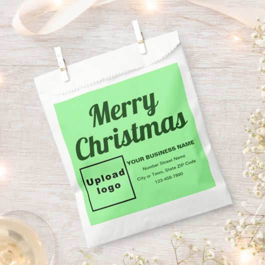 Sachets En Papier Noël Arrière - plan vert pâle (Coupé)