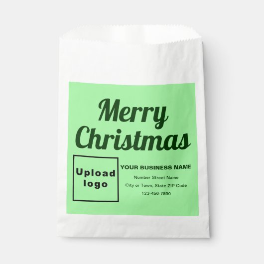 Sachets En Papier Noël Arrière - plan vert pâle (Devant)