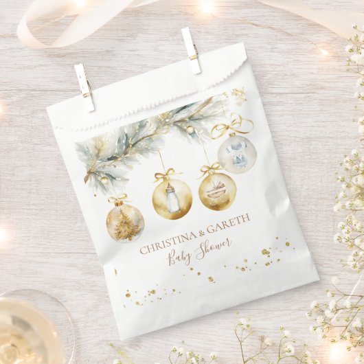 Sachets En Papier Noël Boho Merry Little Baby shower (Coupé)