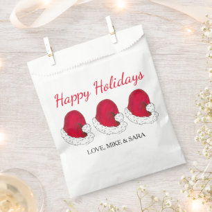 Sachets En Papier Noël Casquette du Père Noël Rouge Joyeuses fêtes