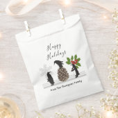 Sachets En Papier Noël de pingouin drôle mignon personnalisé (Coupé)