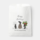 Sachets En Papier Noël de pingouin drôle mignon personnalisé (Devant)