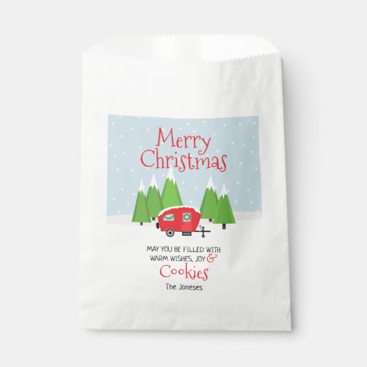 Sachets En Papier Noël du Camper Retro (Devant)