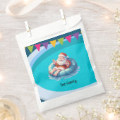 Sachets En Papier Noël du Père Noël en juillet Pool Party (Coupé)