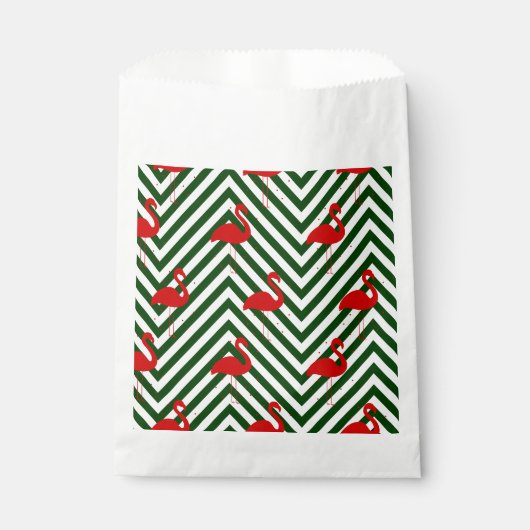 Sachets En Papier noël flamand chevron vert (Devant)
