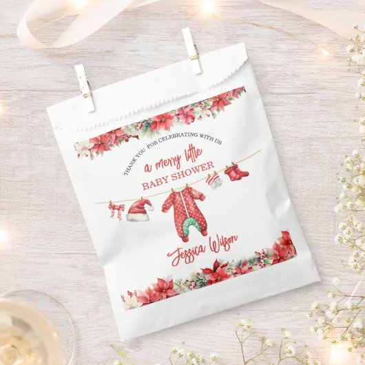 Sachets En Papier Noël Joyeux petit Baby shower Hommes Neutre (Coupé)