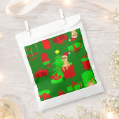 Sachets En Papier noël meerkat père Noël (Coupé)