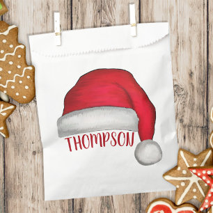 Sachets En Papier Noël mignonne Simple Minimaliste Chapeau Rouge Pèr