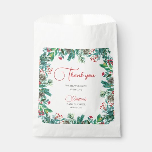 Sachets En Papier Noël Père Noël bébé Baby shower non sexiste (Devant)