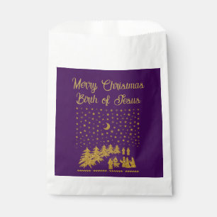 Sachets En Papier Noël religieux, Naissance de Jésus