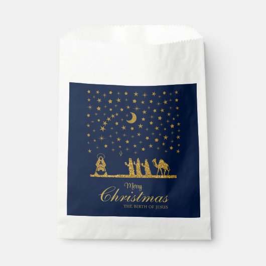 Sachets En Papier Noël religieux, Naissance de Jésus, Trois Roi (Devant)