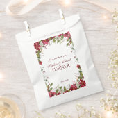Sachets En Papier Noël Rouge Blanc Poinsettia Frame Mariage (Coupé)