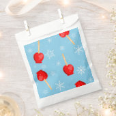 Sachets En Papier noël rouge bonbons pommes bleu (Coupé)