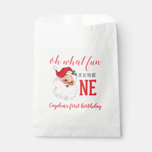 Sachets En Papier Noël Santa Vintage Premier Anniversaire