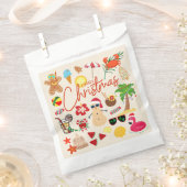 Sachets En Papier Noël tropical (Coupé)