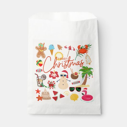 Sachets En Papier Noël tropical (Devant)